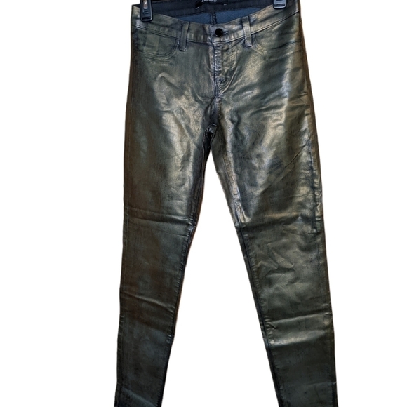 J Brand super skinny green coated jeans - Picture 7 of 15